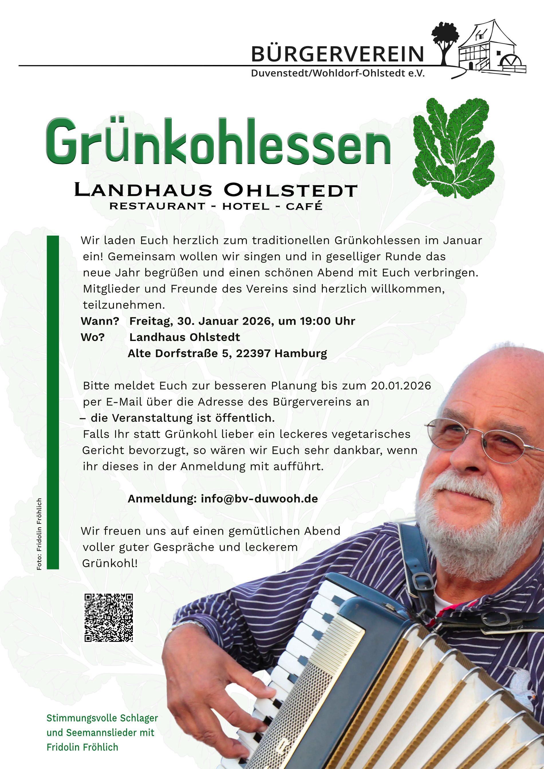 Grünkohlessen mit dem Bürgerverein +